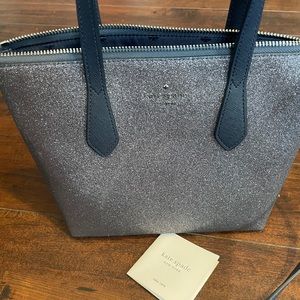 Kate Spade Joeley Dusk Navy Smooth Glitter Satchel